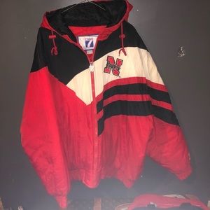 Vintage Nebraska Huskers Logo 7 Puff Coat